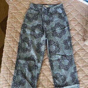 Madewell floral jeans